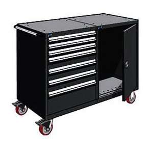  7 Drawer Heavy Duty Double Mobile Cabinet   60Wx27Dx45 1 
