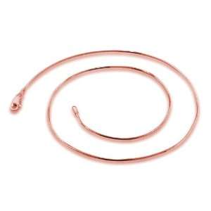14K Rose Gold Plated Sterling Silver 20 8 Sided Snake Chain Necklace 