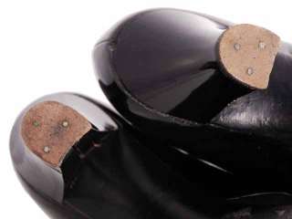   Womens Shoes Oxfords 1930s Black Patent/Mesh/Peep toe Sz 7 Orig Box