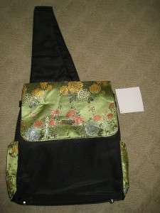 Kecci Frizzi green & black Sling Diaper bag set 3pc NWT  