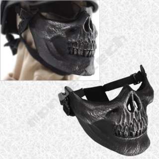 Skull Skeleton Airsoft Paintball Half Face Protect Mask  
