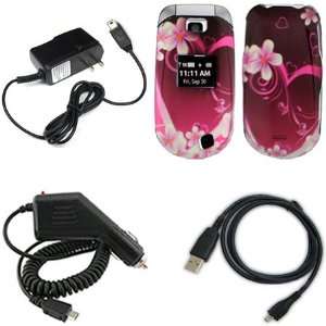  iFase Brand LG Revere VN150 Combo Purple Love Protective 