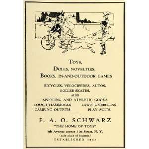  1930 Ad F. A. O. Schwarz Toys Novelties Dolls Books Games 