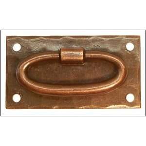  Forged Brass Mission Style Oval Ring Drawer Pull
