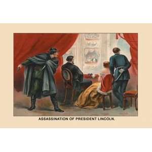  Assassination of President Lincoln   12x18 Framed Print in 