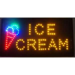  ICE CREAM Motion neon led Business Sign. On/off switch 