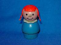   Fisher Price Little People #121 Happy Hoppers WOOD TURQUOISE GIRL VGC