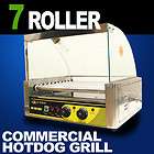   Commercial 7 Roller Hotdog Sausage Grill Machine 18 24pc Hot Dog Maker