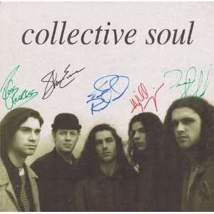  Autographed Collective Soul Signed Record Poster   Sports 