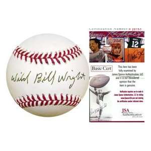 Wild Bill Wright Autographed Baseball