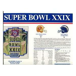  Super Bowl 29 Patch and Game Details Card Sports 