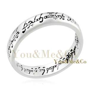 18k White Gold GP  Lord of the rings  Ring Size 11  