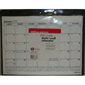  Office Depot 2010 monthly desk/wall calendar 11 x 8.13 