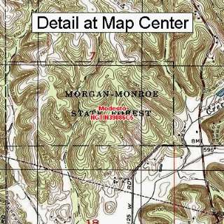  USGS Topographic Quadrangle Map   Modesto, Indiana (Folded 