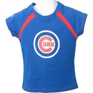 Girls Chicago Cubs Team ColorBlock Raglan Tshirt