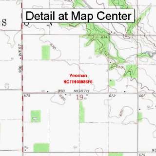  USGS Topographic Quadrangle Map   Yeoman, Indiana (Folded 
