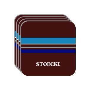 Personal Name Gift   STOECKL Set of 4 Mini Mousepad Coasters (blue 