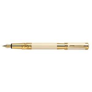  Waterman Elegance Fountain Pen (Ivory W/Gold Trim Medium 