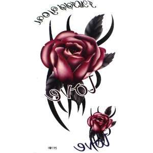  King Horse Bridal LOVE rose waterproof tattoo stickers 