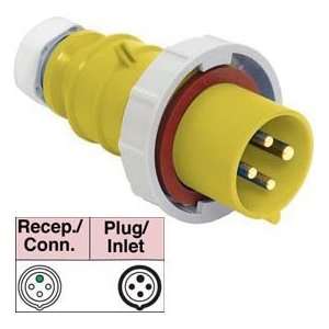   330p4w Plug, 2 Pole, 3 Wire, 30a, 125v Ac, Yellow