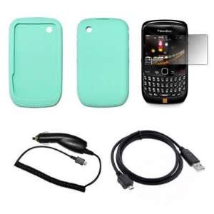  Mint Silicone Gel Skin Cover Case + LCD Screen Protector 