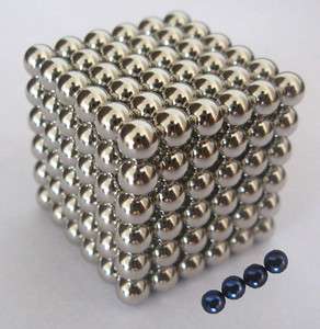   Balls Beads Sphere Cube Puzzle 216+Box Neodymium Magnets +4pcs Blue