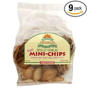 Rubschlager Mini Chips Garlic, 6 Ounce (Pack of 9)  