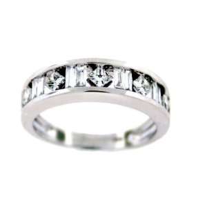  .77ct NATURAL MINED DIAMOND 14K SOLID WHITE GOLD RING 