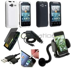 7x Accessory Bundle For HTC EVO Shift 4G Hard Case Charger Stylus 