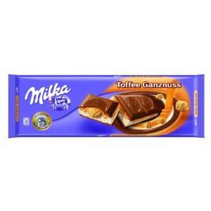 Milka Toffee Whole Nut Alpine Milk Chocolate Bar 300g  