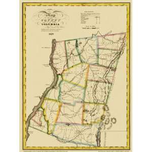    COLUMBIA COUNTY NEW YORK (NY/HUDSON) MAP 1829