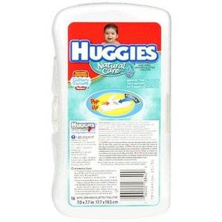  HUGGIES BABY WIPES, UNSCENTED, TRAVEL PACK, 16 WIPES/PK 