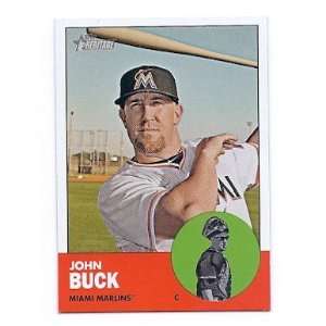 2012 Topps Heritage #41 John Buck Miami Marlins  Sports 