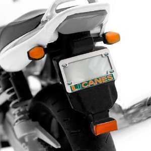  Miami Hurricanes Hologram Chrome Motorcycle License Plate 