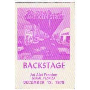    Grateful Dead Backstage Pass Miami Florida 1978