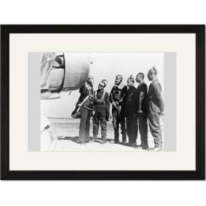  Black Framed/Matted Print 17x23, Tuskegee Airmen