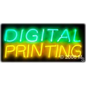 Neon Sign   Digital Printing   Large 13 x 32  Grocery 