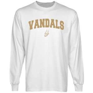  Idaho Vandals White Logo Arch Long Sleeve T shirt  Sports 