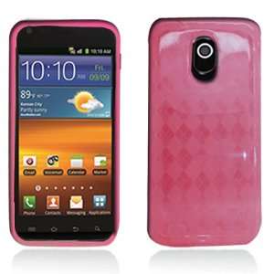 TPU Pink Check Silicone Skin Gel Cover Case For Samsung Epic 4G Touch 