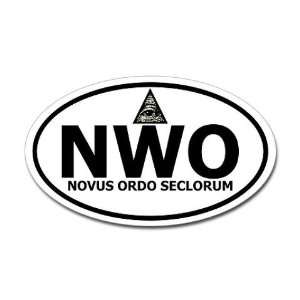  NWO Automobile ID Sticker Illuminati Oval Sticker by 