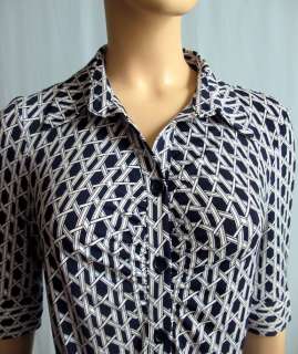 Laundry Shelli Segal Trellis Jersey Shirt Dress 6 NWT  