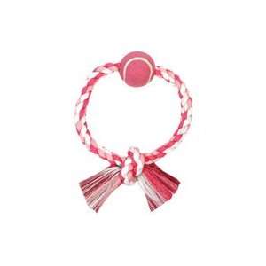  Med Ring Dog Rope with Pink Tennis Ball