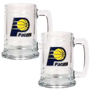  Indiana Pacers NBA 2pc 15oz Glass Tankard Set   Primary 