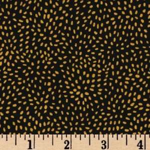 44 Wide Stripey Tiger Dots BlackYellow Fabric By The 