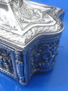 VERY RARE STUNNING SOLID SILVER FRENCH TRINKET BOX GEORGIAN PERIOD 