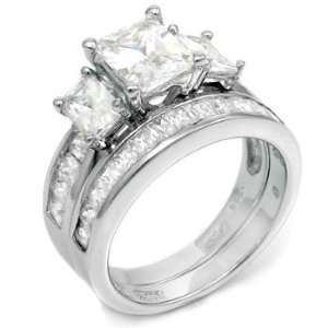  Royalty Inspired Silver Wedding Ring Set, Crafted with Top 