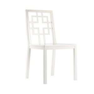 west elm Overlapping Squares Side Chair, White, Set of 2  