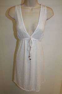 New J. Valdi Swimsuit Bikini Swimwear Cover Up Dress White  