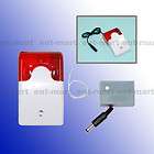 Wireless External Siren with Red Strobe Light for 315Mhz Home Alarm 