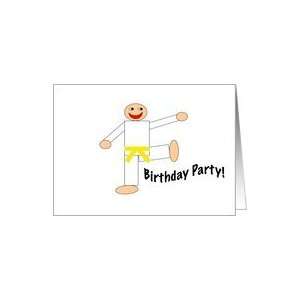 Martial Arts Birthday Party Invitation Yellow Belt Card